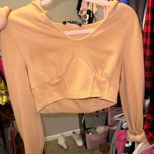 Women's Tan Crop Top